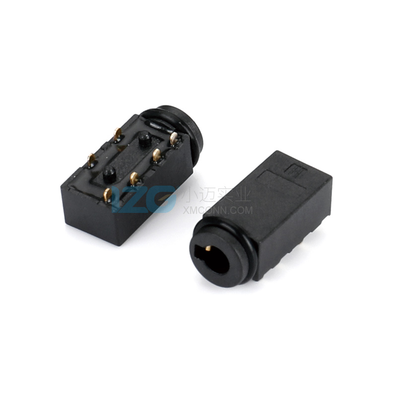  六角全插2.5防水耳机插座 圆头音频接口