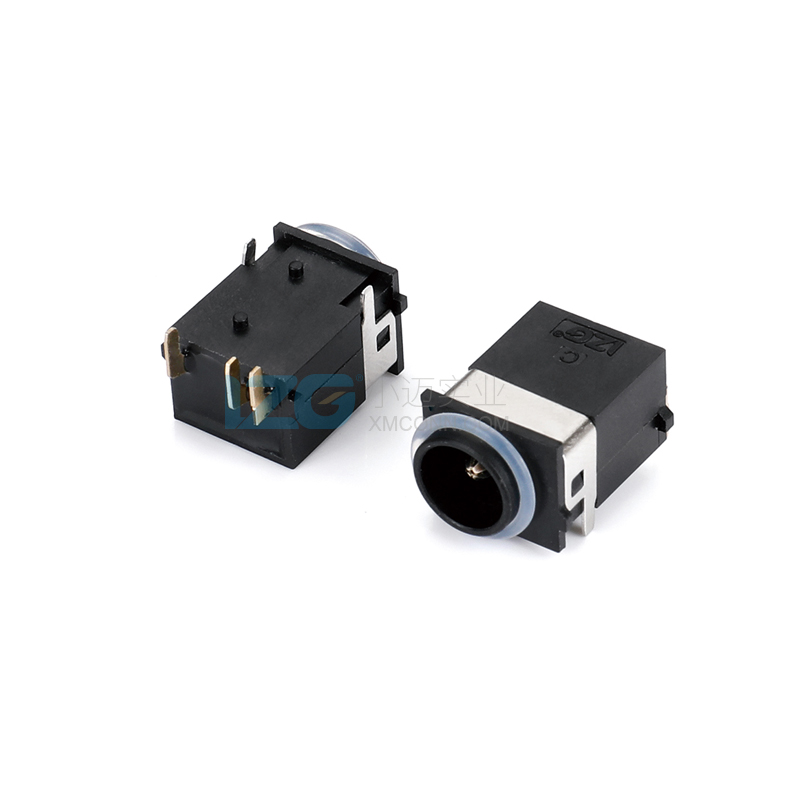 防水DC插座五脚5Pin插板卧式带柱 空调服发热服电池电源插座